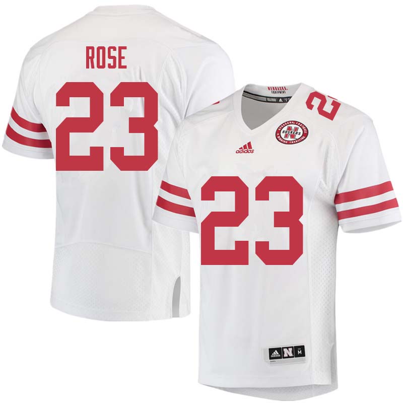 Men #23 Austin Rose Nebraska Cornhuskers College Football Jerseys Sale-White